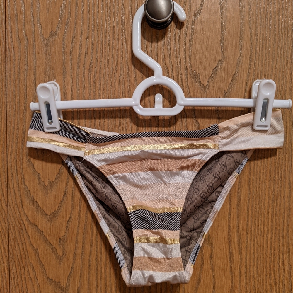 Victoria's Secret Striped Swim Suit Bottoms NWOT